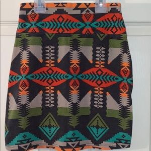Tribal mini skirt